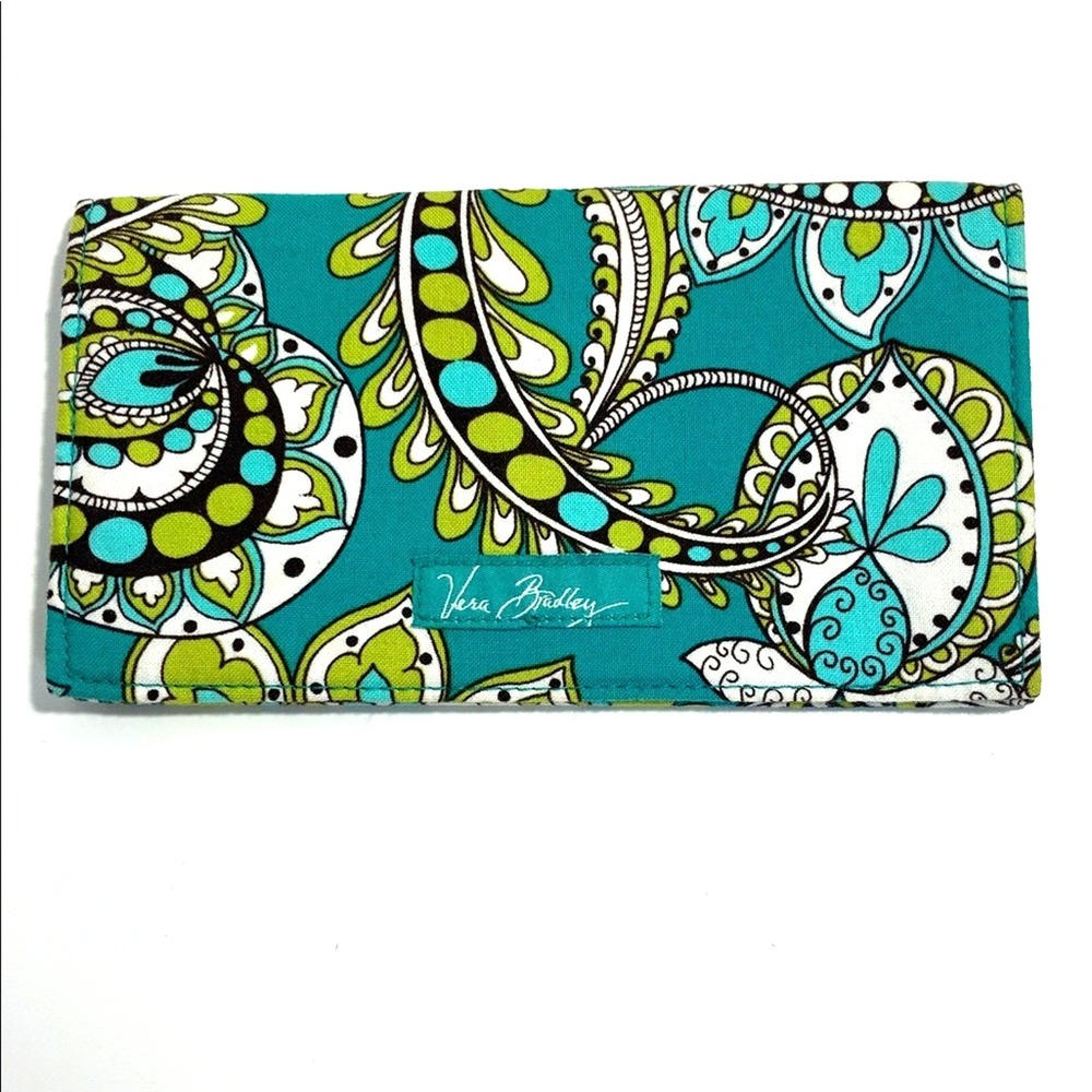 Vera Bradley Lime's Up Checkbook Cover‎ Bohemian Preppy Retro handbag accessory